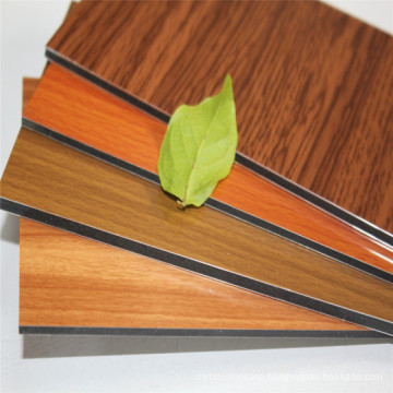 Rigid wood texture design aluminum composite panel for indoor wall